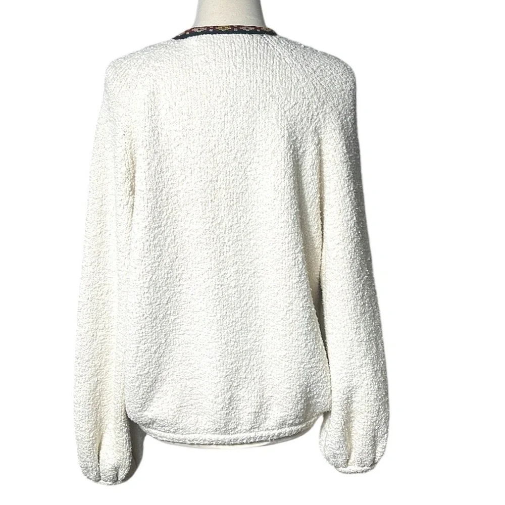 Free People Two Faced Embroidered Jacket in Ivory SZ L - Picture 11 of 14